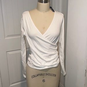 NWT Abercrombie White Long Sleeve Shirt Size M